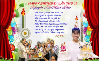Happy Birthday Nguyễn Nữ Minh Phúc Lần Thứ 15